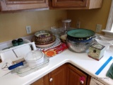 A lot of assorted dishware including spaghetti dishes