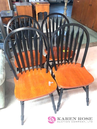 Lot of four sturdy kitchen chairs