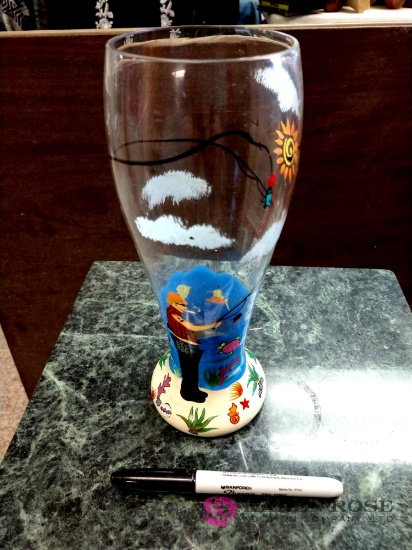 Painted signed glass