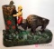 Butting Buffalo Cast Iron Mechanical Bank