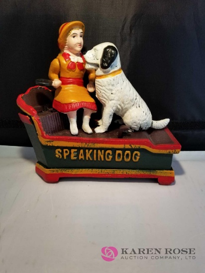 Speaking Dog Cast Iron Mechanical Bank