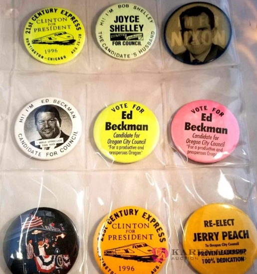 National And Local Political Buttons