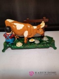 Milking Cow Cast Iron Mechanical Bank