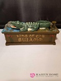 King Of The Swamp Cast Iron Mechanical Bank