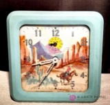 Ingraham Animated Cowboy & Horse Alarm Clock