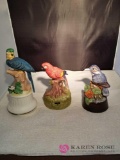 Three Bird Music Boxes