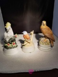 Three Bird Music Boxes