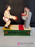 Basketball Cast Iron Mechanical Bank