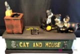 Cat And Mouse Cast Iron Mechanical Bank