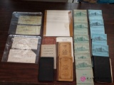 Vintage Railroad Checks And Books