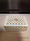 Hobnail Glass Box With Lid