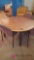 4 foot round table with four chairs
