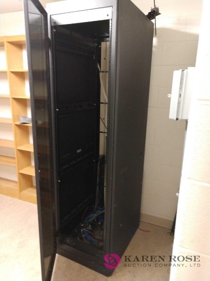 7 ft tall 30 in deep in 24 inch wide electronic component cabinet