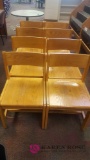 Set of 8 wooden oak chairs