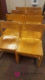 Set of 8 oak chairs