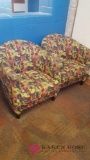 Two matching upholstered chairs