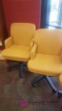 2 adjustable tan computer chairs