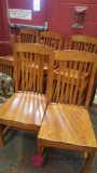 Set of 8 wooden chairs