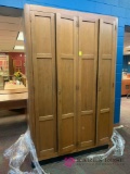 Massive wood cabinet with shelves