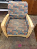 Upholstered lobby chair