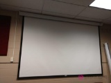10 ft power retractable screen, 8 foot projection screen and sanyo projector