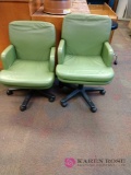 2 adjustable office chairs