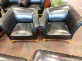 2 Black lobby chairs