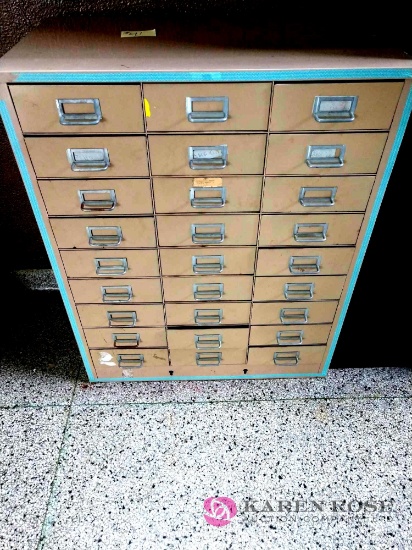 27 drawer file cabinet