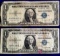 Four One Dollar Silver Certificates