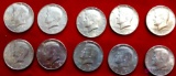 Ten Kennedy Half Dollars