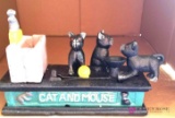 Cat And Mouse Cast Iron Mechanical Bank