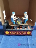 Handcar Cast Iron Mechanical Bank