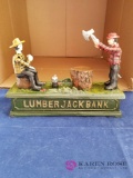 Lumberjack Cast Iron Mechanical Bank