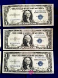 Six One Dollar Silver Certificates