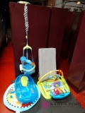 Baby musicalplay mat, bath items in bouncy swing
