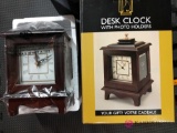 desk clock with photo holders