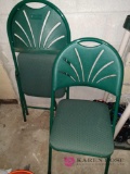 2 padded folding chairs