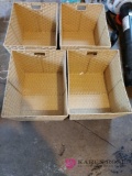 Four 20 x 14 wicker storage baskets