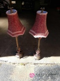 Pair of 34 in tall candlestick lamps