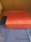Red Wooden Box with Miscellaneous Tools
