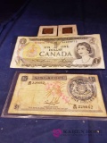 Singapore, Canadian, and U.S. Money