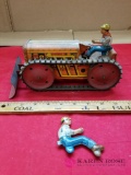 Vintage MAR Tin Toy Bulldozer With Two Men