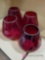 Four Red Handlan Railroad Lantern Globes