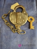 Penn Central Railroad Lock With Key