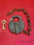 Baltimore & Ohio Railroad Lock With Key