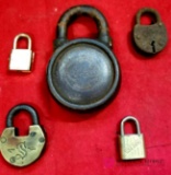 Lot of Five Padlocks