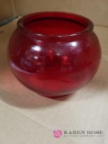 Red Railroad Lantern Globe