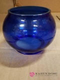 Blue Railroad Lantern Globe