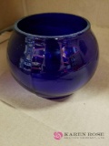 Blue Railroad Lantern Globe