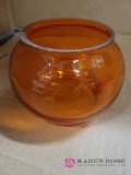 Amber Railroad Lantern Globe